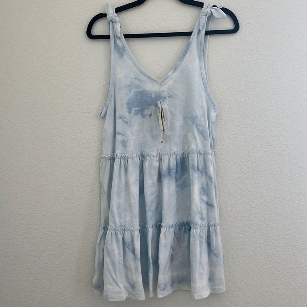 NWT - Juniors' Cotton Tiered Tie Dyed Cover-Up Dress